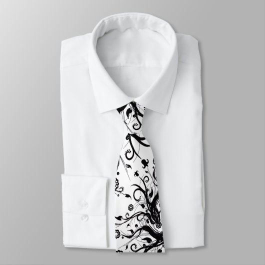 Fusie - zwart-wit stropdas (Gebonden)