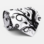 Fusie - zwart-wit stropdas (Opgerold)