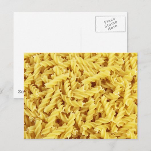 Fusilli pasta briefkaart (Voorkant / Achterkant)