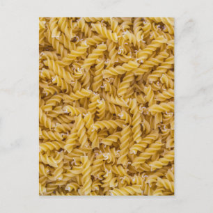 Fusilli pasta macro als achtergrondstructuur briefkaart