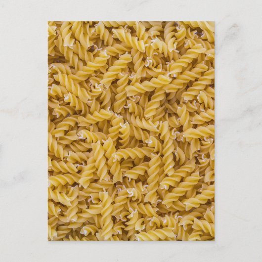 Fusilli pasta macro als achtergrondstructuur briefkaart (Voorkant)