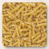 Fusilli pasta macro als achtergrondstructuur drankjes onderzetter (Voorkant)