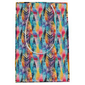 Fusion Harmony: Kleurrijke Waterverf Batik Shibori Medium Cadeauzakje (Voorkant)