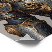 Fusion of Eras: Steam-Powered Knight Armor Detail Poster (Hoek)