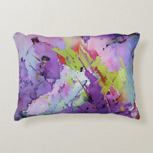 "Fusion of Hues" Hedendaagse Abstracte kunst Accent Kussen