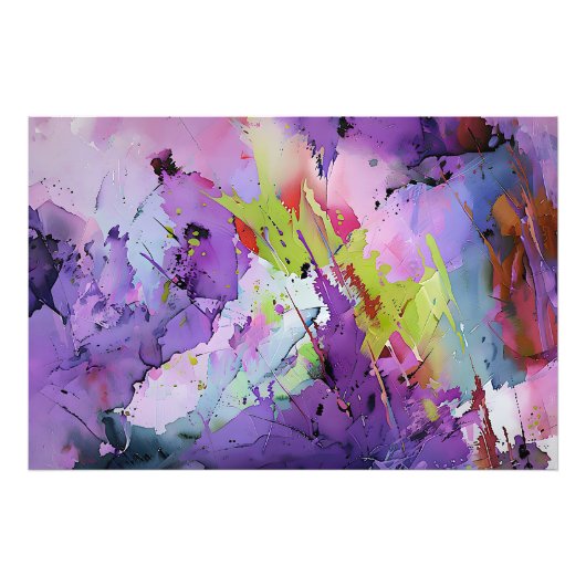 "Fusion of Hues" Hedendaagse Abstracte kunst Foto Afdruk (Voorkant)