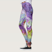 "Fusion of Hues" Hedendaagse Abstracte kunst Leggings (Links)