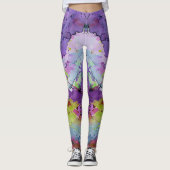 "Fusion of Hues" Hedendaagse Abstracte kunst Leggings (Voorkant)