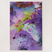"Fusion of Hues" Hedendaagse Abstracte kunst Legpuzzel (Verticaal)