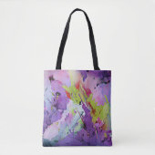 "Fusion of Hues" Hedendaagse Abstracte kunst Tote Bag (Voorkant)