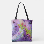 "Fusion of Hues" Hedendaagse Abstracte kunst Tote Bag (Achterkant)