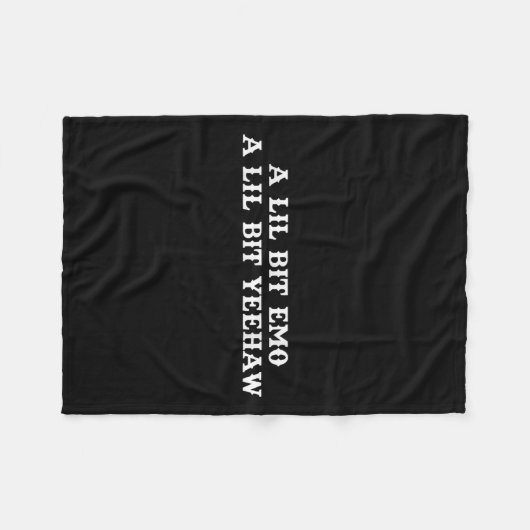 Fusion Of Two Styles, Cowboy, Ranch, Emo, Yeehaw  Fleece Deken (Voorkant (Horizontaal))