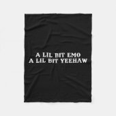 Fusion Of Two Styles, Cowboy, Ranch, Emo, Yeehaw  Fleece Deken (Voorkant)