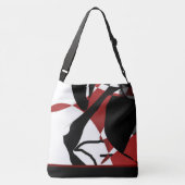 Fusion-Red, Black en White Elementals Crossbody Tas (Achterkant)