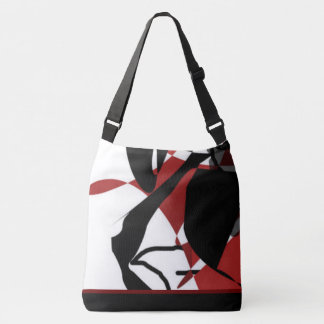 Fusion-Red, Black en White Elementals Crossbody Tas