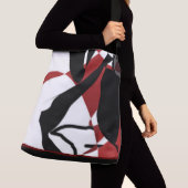 Fusion-Red, Black en White Elementals Crossbody Tas (Dichtbij)
