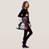 Fusion-Red, Black en White Elementals Crossbody Tas (Op model)