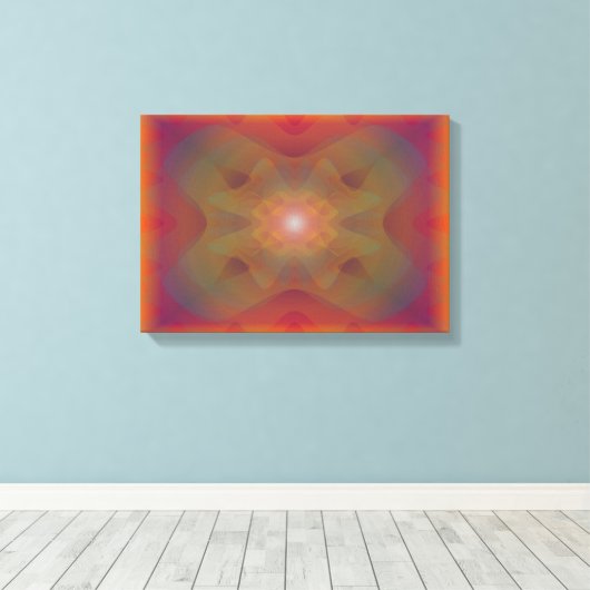 FusionNucleaire fusie van een enkel atoom - veilig Canvas Afdruk (Insitu (Houten vloer))