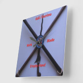 Fuson's Filippijnse muur-klok Vierkante Klok (Hoek)