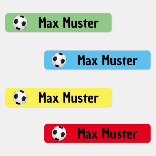Fußball bunt - 96 schmale Kinder Etiketten Labels (Groep)