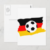 Fussball deutschland fahne briefkaart (Voorkant / Achterkant)