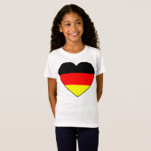 Fussball Deutschland Herz-Flagge Günstig T-shirt (Voorkant volledig)