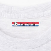 Fußball rot blau - 96 schmale Kinder Etiketten Labels (Aangebracht)