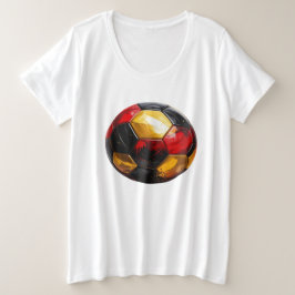 Fußball schwarz rot gold, Name in Flagge Grote Maat T-shirt
