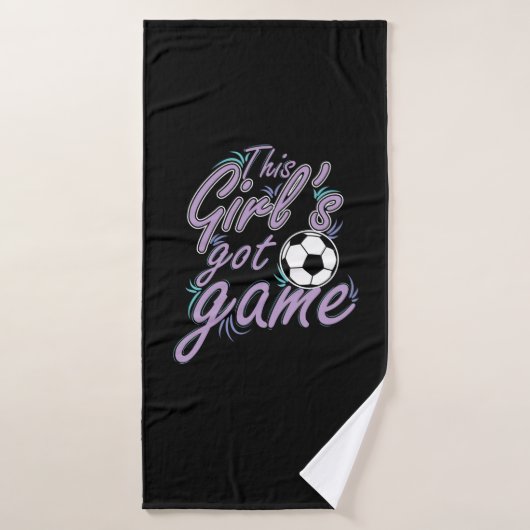 Fußball "This Girl`s got Game" Badhanddoek (Badhanddoek)