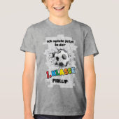 Fußball trifft Mauer - 1. Klasse Tri-Blend Shirt (Voorkant)