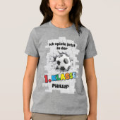 Fußball trifft Mauer - 1. Klasse Tri-Blend Shirt (Voorkant)