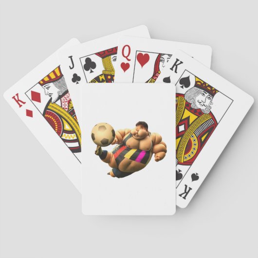 Fussballstürmer der Kleidungsgrösse 12XL  Pokerkaarten (Achterkant)