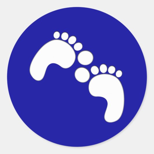 Füsse Fussspuren feet footprints Ronde Sticker (Voorkant)