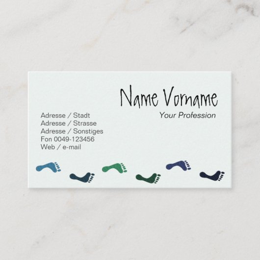 Füße Visitekaartje (Voorkant)