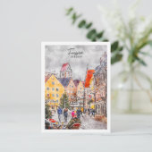 Fussen Germany Travel Place Waterverf Briefkaart (Staand voorkant)