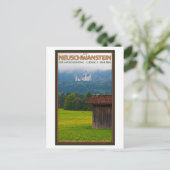 Füssen - Schloß Neuschwanstein uit Afar Briefkaart (Staand voorkant)