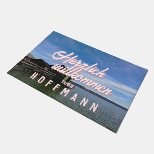 Fußmatte mit Ihrem Foto und personalisiertem Text Deurmat (Schuin)