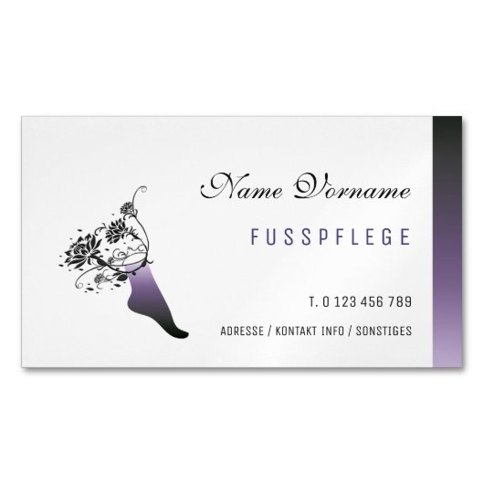 Fusspflege Magnetisch Visitekaartje (Voorkant)