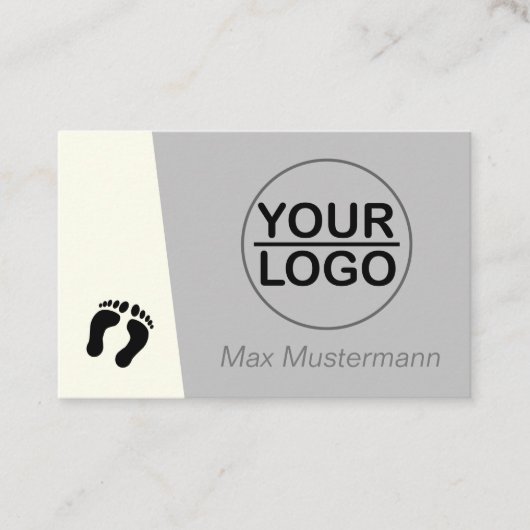 Fußpflege mit Vorlage LOGO Visitekaartje (Voorkant)