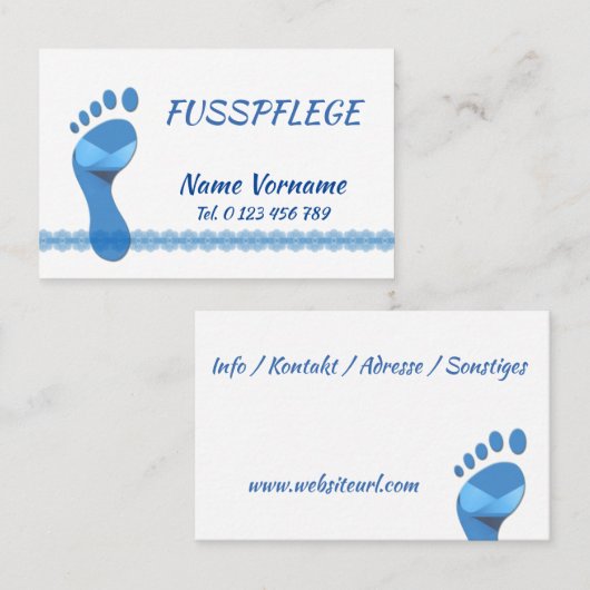 Fußpflege Pediküre Visitekaartje (Voorkant / Achterkant)