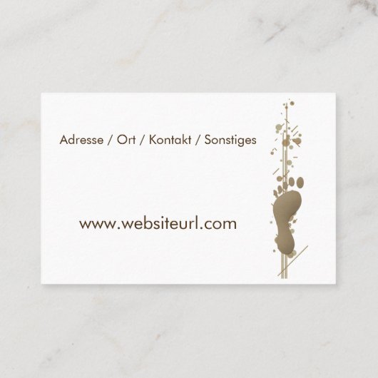 Fusspflege Pediküre Visitekaartje (Achterkant)