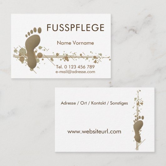 Fusspflege Pediküre Visitekaartje (Voorkant / Achterkant)