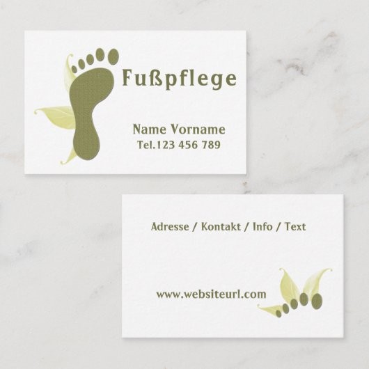 Fußpflege Pediküre Visitekaartje (Voorkant / Achterkant)