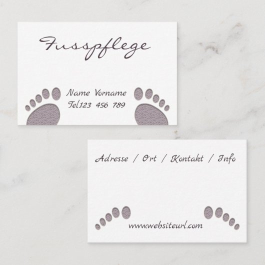 Fusspflege Pediküre Visitekaartje (Voorkant / Achterkant)