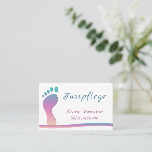 Fußpflege Pediküre Visitekaartje (Staand voorkant)