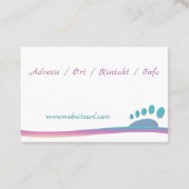 Fußpflege Pediküre Visitekaartje (Achterkant)