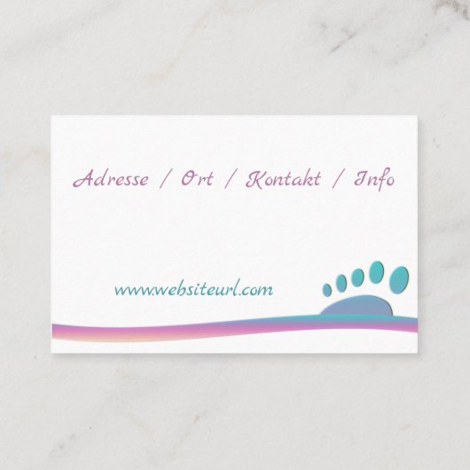 Fußpflege Pediküre Visitekaartje (Achterkant)