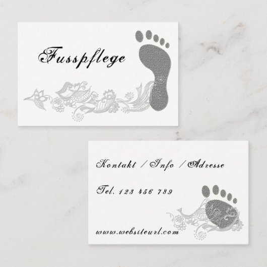 Fußpflege Pediküre Visitekaartje (Voorkant / Achterkant)