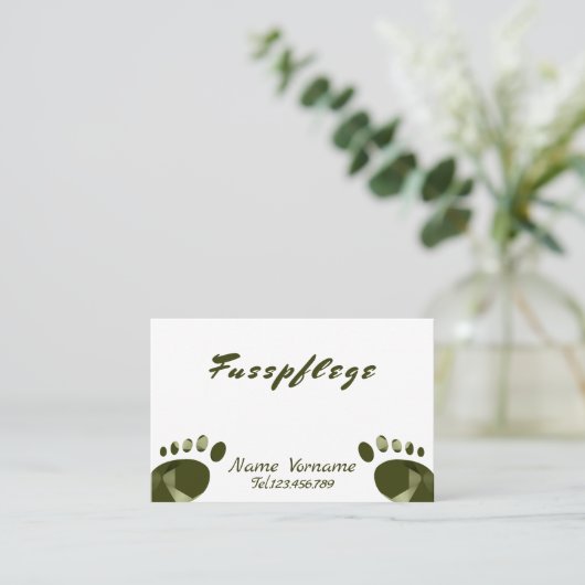 Fusspflege Pedis Visitekaartje (Staand voorkant)