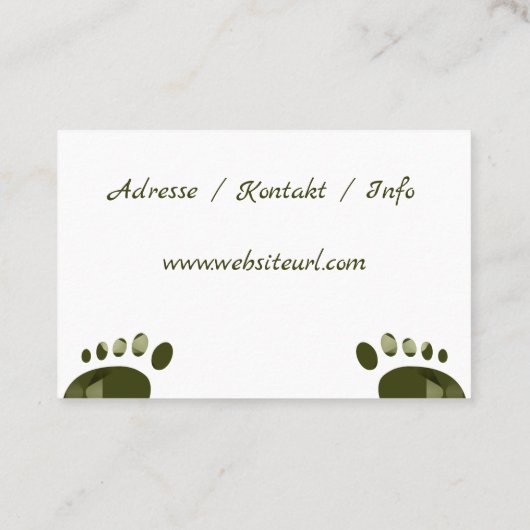 Fusspflege Pedis Visitekaartje (Achterkant)